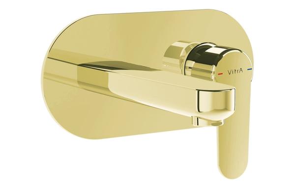 VitrA Root Round Integrated Basin Mixer - Soft Gold